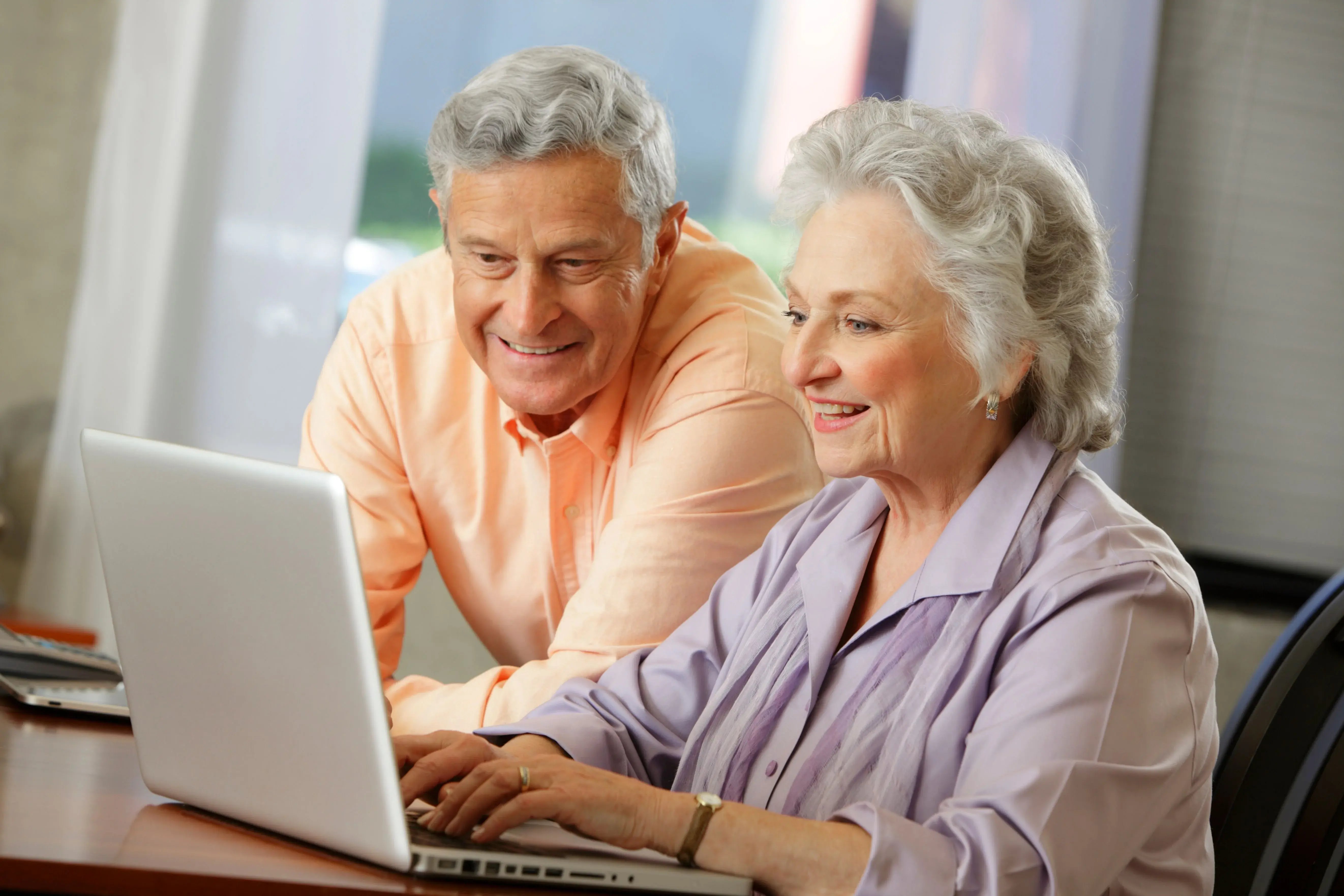 older couple on computer