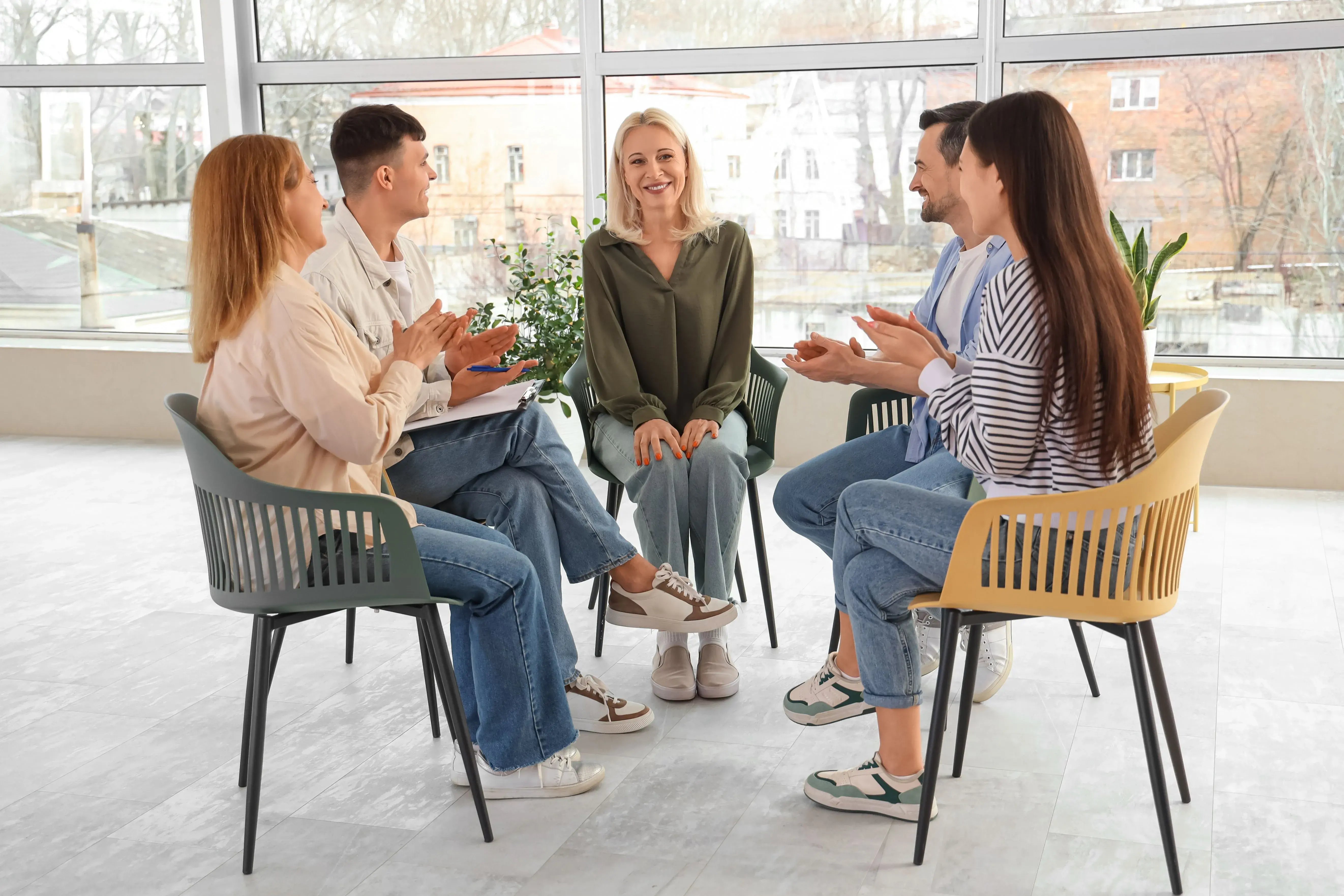 group talking together