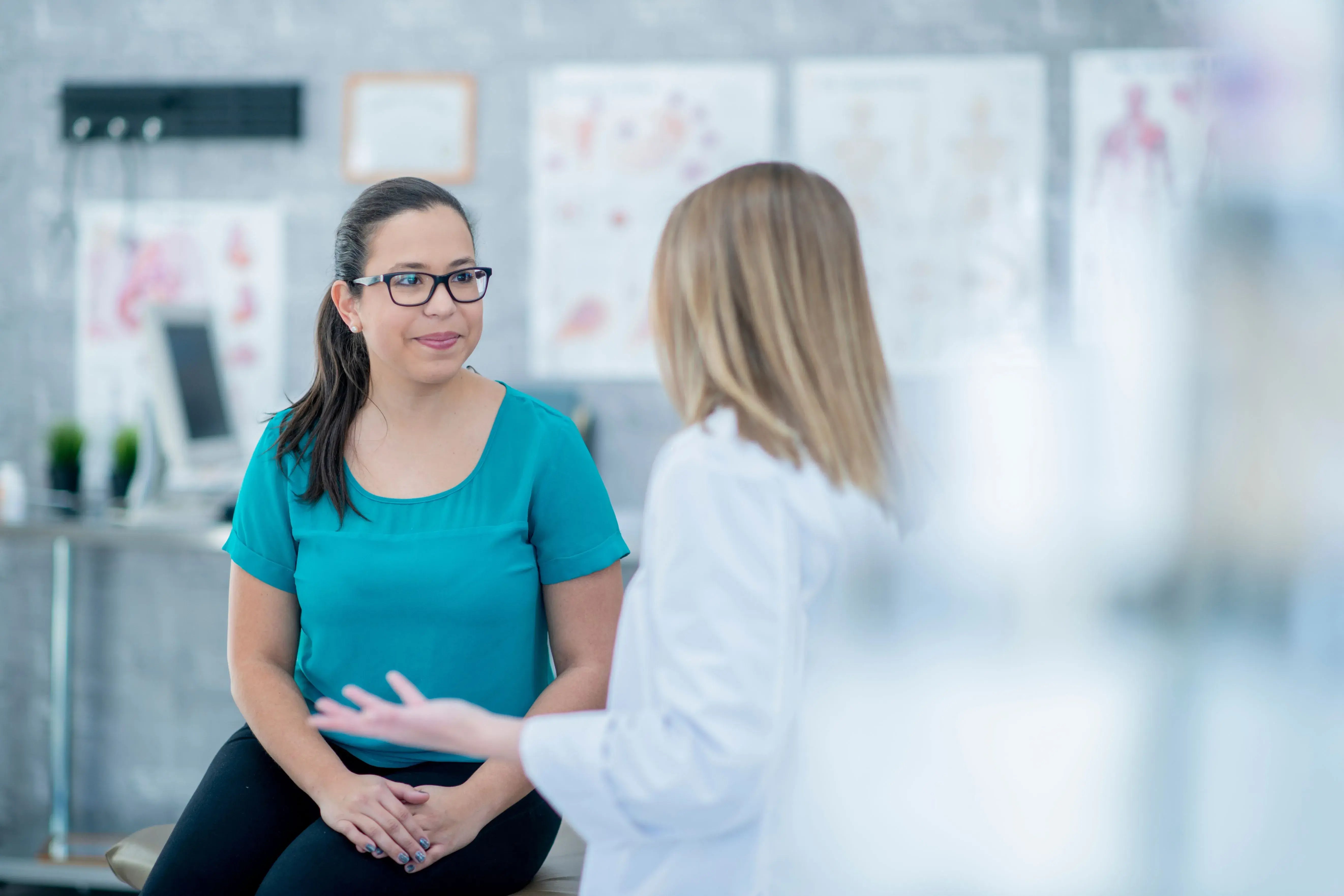 woman getting health screening