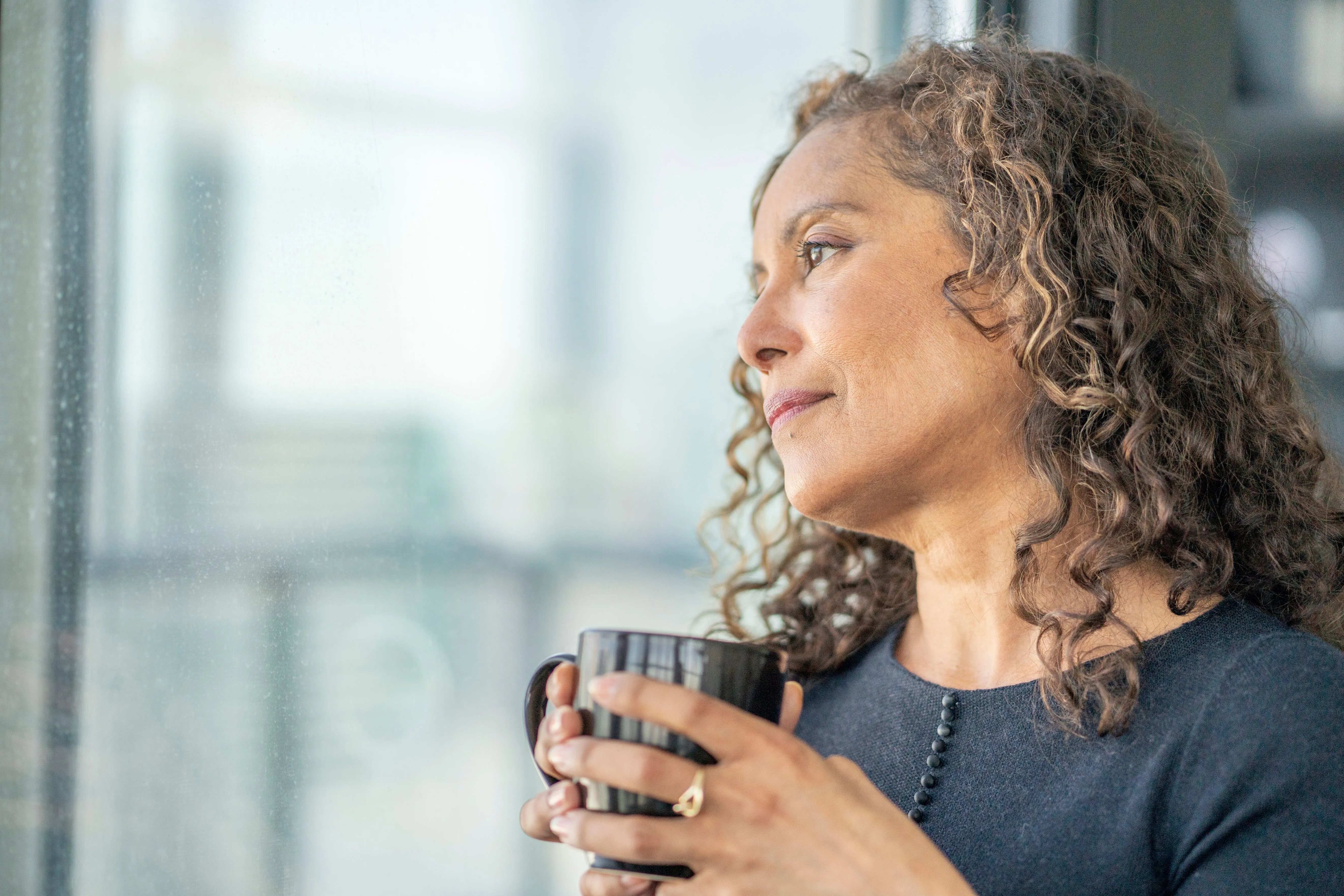 woman contemplating