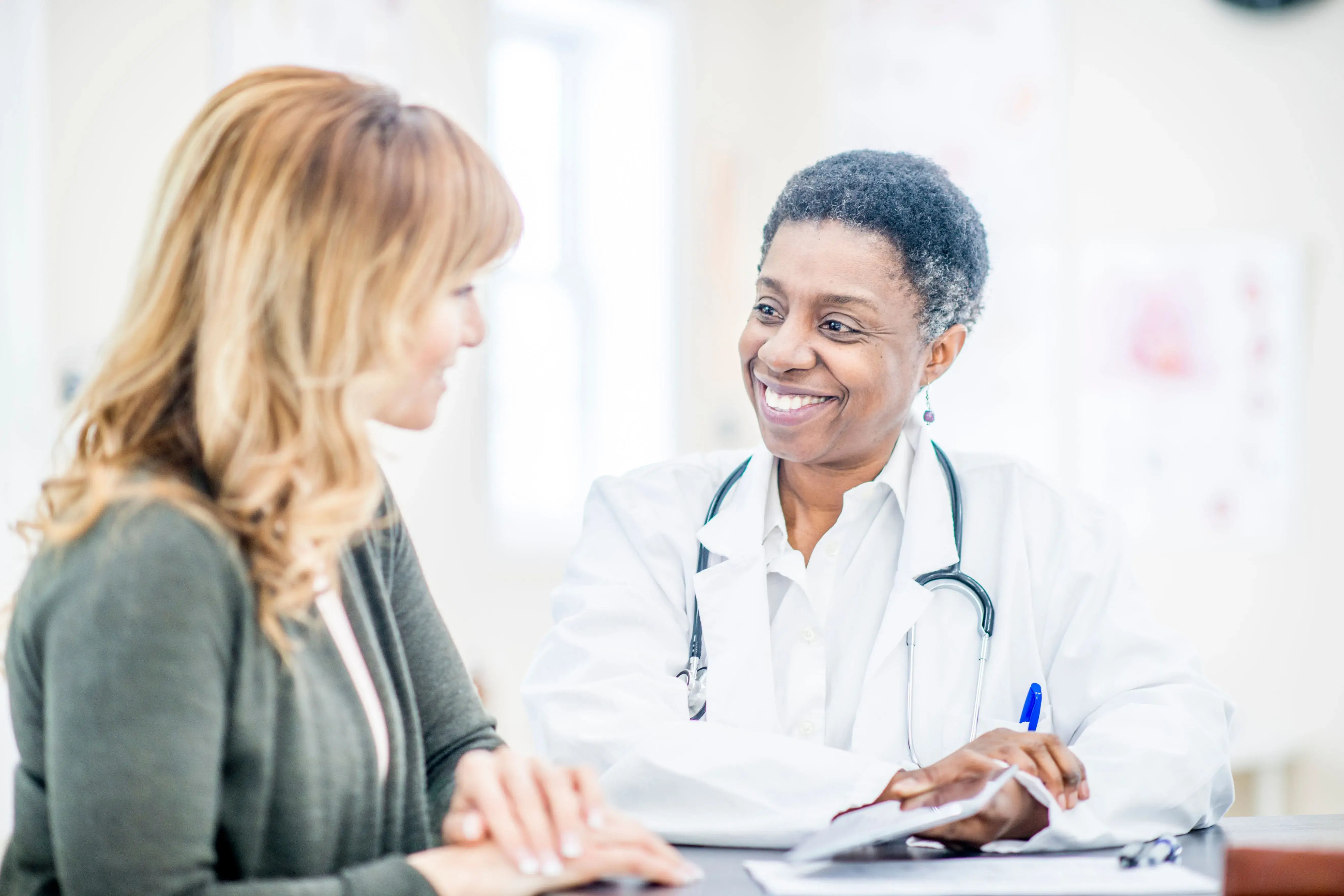 woman at doctor