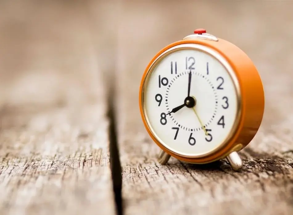 orange clock