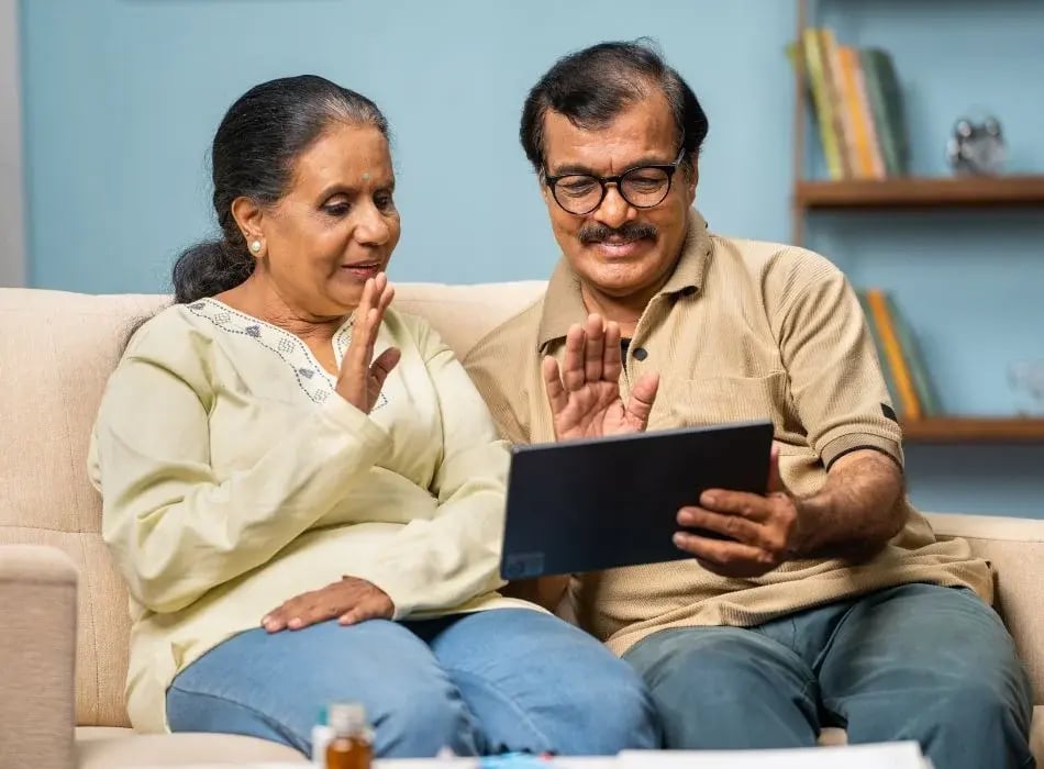 couple having telehealth appointment