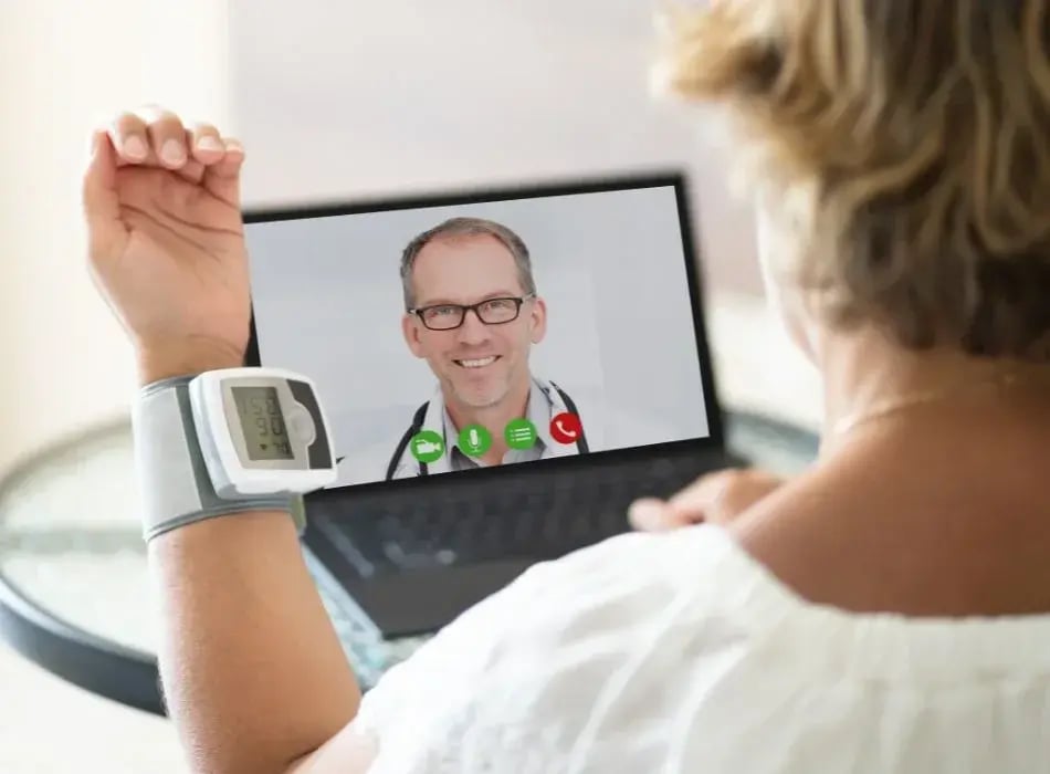 woman telehealth visit