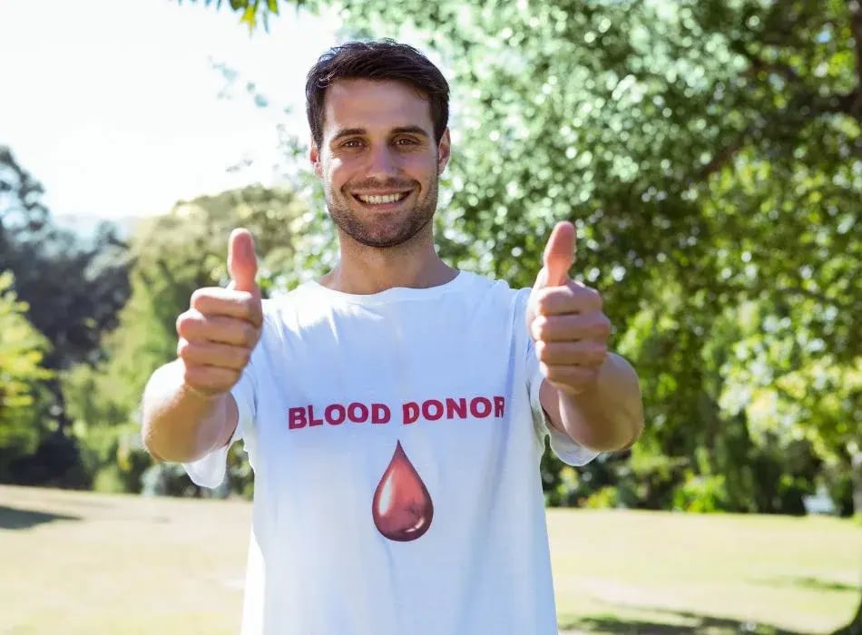 man blood donor